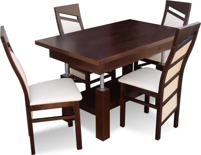 Immagine prodotto di Set sala da pranzo di design 5 pezzi mobili in legno cucine 4x sedie tavolo poltrone