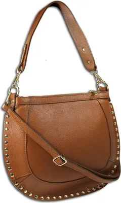 Produktbild von Toscanto Damen Schultertasche Umhängetasche Leder Tasche braun OTTM105SN