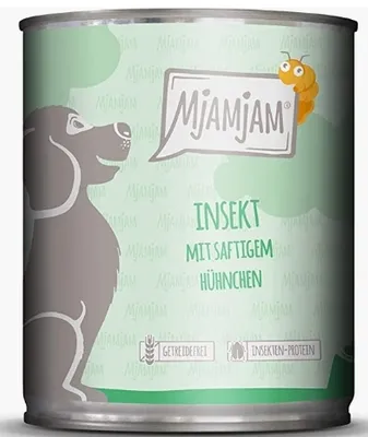 Produktbild von MjAMjAM, Hundefutter, Insekt mit Huhn, 800g