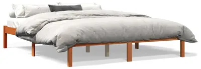 Produktbild von vidaXL Massivholzbett ohne Matratze Wachsbraun 160x200 Kiefernholz