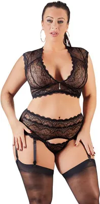 Immagine prodotto di Cottelli CURVES - Set in pizzo nero 3XL