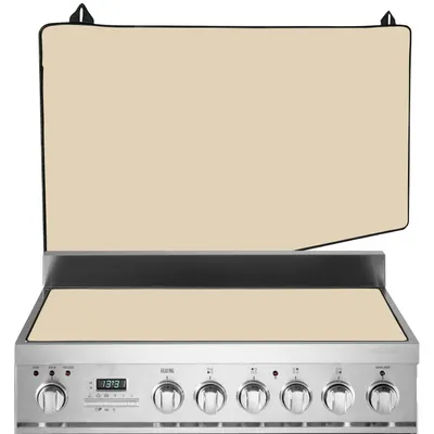 Produktbild von Herdabdeckplatte 535x620mm Beige Wasserdicht Antirutschbeschichtung Herd Herdschutz