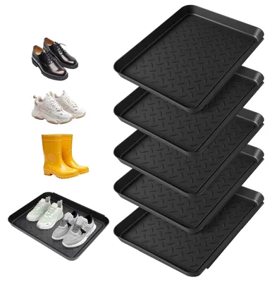 Productafbeelding van Omgoods - Set van 5 Antislip Schoenenrekken met Afdruipbak