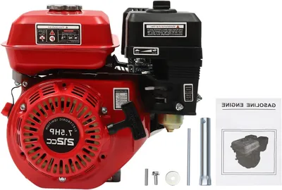 Productafbeelding van Benzinemotor 7.5 pk - Industriële motor Kartmotor - Generatoren Aandrijven - Laag Brandstofverbruik - 4 kW 3.6L Tank - Rood