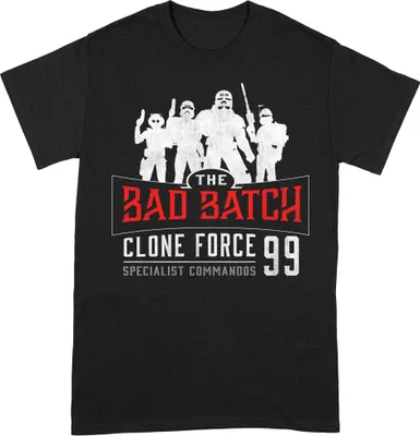 Produktbild von Star Wars: The Bad Batch - "Clone Force 99" T-Shirt für Herren/Damen Uni BI299 (XXL) (Schwarz/Weiß)