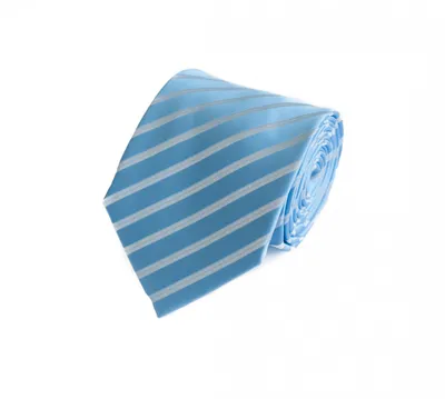 Produktbild von Fabio Farini - 1 Stück Herren Krawatte Blautöne - verschiedene Blaue Männer Schlips in 8cm Breit (8cm), Blau Silber Streifen - Sea Blue/Silver