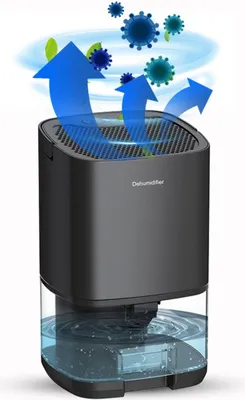 Produktbild von Elektrischer Luftentfeuchter 1000ml - Dehumidifier Leise Raumentfeuchter mit Abtauen & Schlafmodus Funktion - Entfeuchter für Badezimmer & Kleine Räume
