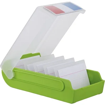 Produktbild von Lern- und Visitenkarten- Kartei BeeBox A7 grün - limette-transluzent