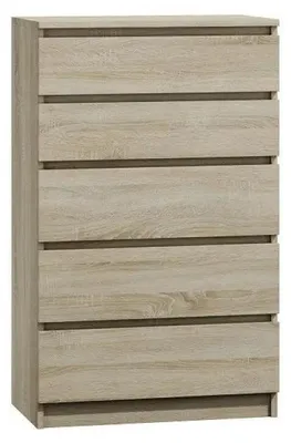 Zdjęcie produktu dla Topeshop M5 SONOMA, Dąb, 5 szuf., Płyta wiórowa, Monochromatyczny, Nowoczesny, Płyta wiórowa