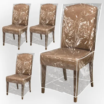 Productafbeelding van Omgoods - Set van 4 Waterdichte Stoelbeschermers van PVC voor Eetkamerstoelen