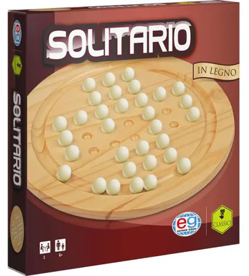 Produktbild von Brettspiel Solitaire von Spin Master aus Holz, ab 6 Jahren, mit 33 Kugeln