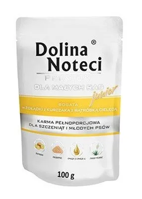 Obrázok produktu pre DOLINA NOTECI PREMIUM mokré krmivo pre malé plemená Junior bohaté na kuracie žalúdky 100g