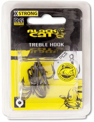 Produktbild von Black Cat Drillinge DG - 5 Wallerhaken, Größe:2/0