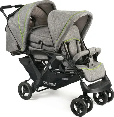 Productafbeelding van Chic 4 Baby Duowagen voor tweelingen, kleur: jeansgrijs; artikelnummer: 274 32