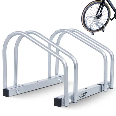 Produktbild von Fahrradständer Boden für 2 Fahrräder 40 x 32 x 26 cm Reifenbreiten bis 65 mm, Eisen Fahrradhalter