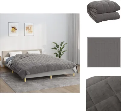 Obrázek produktu pro vidaXL Zátěžová deka šedá 200x225 cm 9 kg látka - Deky