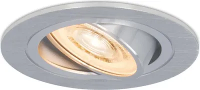Produktbild von hoftronic LED Einbaustrahler 6W 570lm 2700K IP20 Dimmbar Schwenkbar Edelstahl