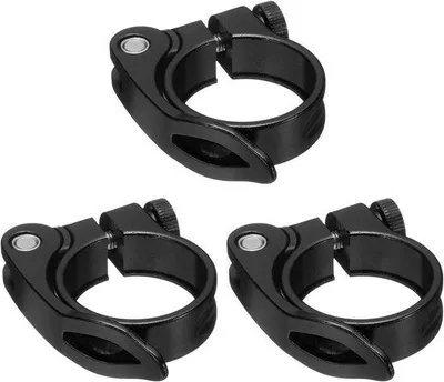 Obrázek produktu pro Šrouby na kolo z hliníkové slitiny pro sedlovku o průměru 34,9 mm – 3 ks šroubů na kolo pro průměr 30,4 až 31,6 mm – kolo, silniční kolo, sedlovka – černé