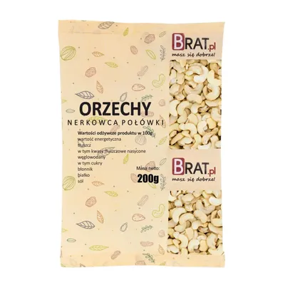 Obrázok produktu pre Polovice kešu orechov 200g Brat.pl