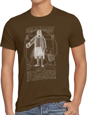 Produktbild von style3 Vitruvianischer Dude Herren T-Shirt lebowski bowling bowler big