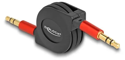 Immagine prodotto di Delock Audio Aufrollkabel 3,5 mm 3 Pin Klinkenstecker zu Klinkenstecker 90 cm