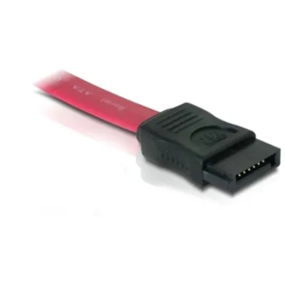 Produktbild von Delock - SATA-Kabel - Serial ATA 150/300 - SATA (W) zu SATA (W) - 50 cm - nach oben gewinkelter Stecker, gerader Stecker - Rot