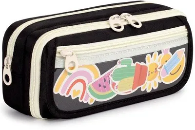 Imagen del producto de Ibenzoa® Estuche multifuncional grande con compartimento transparente, 9 compartimentos, capacidad para 100 bolígrafos, material: poliéster, dimensiones: 21,5 x 7,2 x 9,6 cm, colores: , azul, rosa, lila, beige