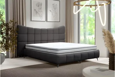 Immagine prodotto di Camera da letto letto tappezzeria di design in tessuto letti matrimoniali hotel tessile 180x200