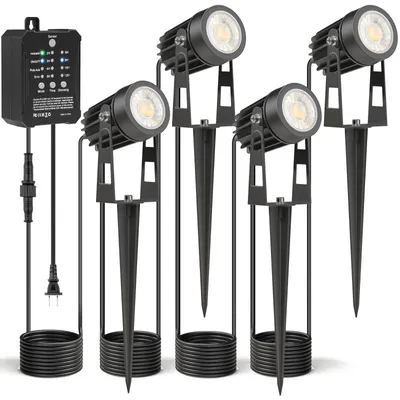 LED-Vloorstrahler 4-in-1, 1200 lm, 3000 K, IP65, mit Stecker