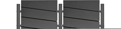 Obrázok produktu pre Wiltec sada 2 dizajnových poštových schránok V16 antracit 1000 x 135 x 1200 mm, nástenná poštová schránka so zámkom, rolka na noviny, stojan, práškovo lakovaná oceľová poštová schránka