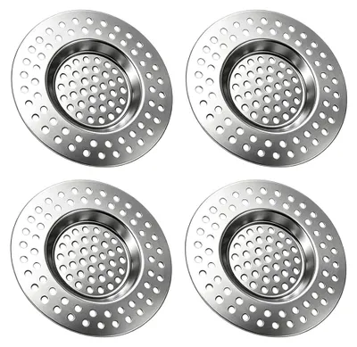 Produktbild von Abflusssieb Haarfänger Ausgussfilter - Edelstahl - 75 mm - 90 Löcher - Silber