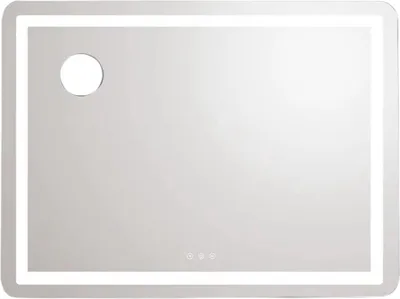 Image de Miroir de maquillage Valora avec éclairage - Pour la coiffeuse - Grand miroir avec USB & Type-C, grossissement 10x & 3 températures de couleur - 80 × 60 cm - Blanc