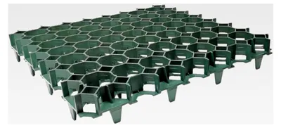 Produktbild von Befahrbare Rasengitterplatten - 50 x 50 x 4 cm, grün, aus hochrobustem Kunststoff, zur Parkplatzbefestigung, Bodenstabilisierung und Rasenbefestigung, belastbar bis 1000 t/m²