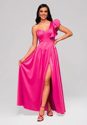 Produktbild von Ombre Abendkleid mit Beinschlitz fuchsia M