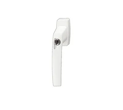 Produktbild von HOPPE Fenstergriff Modell Metz, F9016 Aluminium verkehrsweiß beschichtet, 0738S/US945, abschließbar Secu 100®, und Secustik® Sperrmechanismus