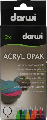 Produktbild von DARWI Acryl opak 1mm SET 12X3ML