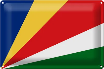 Produktbild von Blechschild Flagge Seychellen 30x20cm Flag of Seychelles
