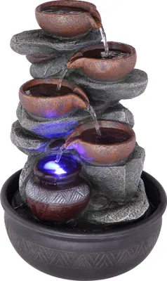 Produktbild von Globo Lighting Brunnen Kunststoff grau antik, RGB LED