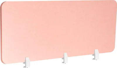 Obrázek produktu pro BELIANI Rozdělovač psacích stolů světle růžový látkový potah z materiálu PET 180 x 50 cm akustický rozdělovač psacích stolů domácí kancelář
