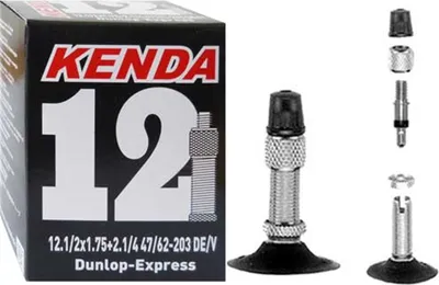 Image de Kenda 12 - 29 pouces Chambre à air vélo Chambre à air vélo AV DV FV Valve auto Schrader Valve française Sclaverand Dunlop chambre à air universelle