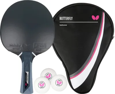 Produktbild von Butterfly 1x Timo Boll Titanium Tischtennisschläger + Tischtennishülle Drive Case I + 3 x 40+ 3*** Bälle