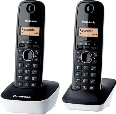 Zdjęcie produktu dla Panasonic KX-TG1612, Telefon w systemie DECT, 50 wejścia, Nazwa i identyfikacja dzwoniącego, Czarny, Biały