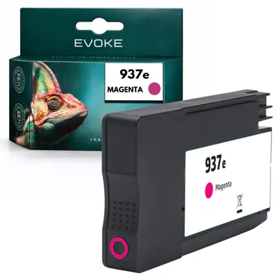 Immagine prodotto di Cartucce compatibili per stampante HP 937e 4S6W7NE, colore magenta, capacità 26 ml, resa di 1.650 pagine, compatibili con i modelli 9110b, 9120b, 9130b e 9720e, Immagine generata dall'IA