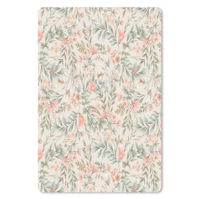 Produktbild von MuchoWow® Mauspad Mousepad Blumen - Vintage - Pastell 40x60 cm - Mousepads - Maus Mat - Pad - Mausunterlage - Schreibtisch Accesoire