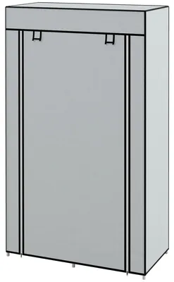 Produktbild von Kleiderschrank Stoffschrank 1 Kleiderstange, 2 Schubladen, 83 x 42.5 x 162,5 cm, Grau
