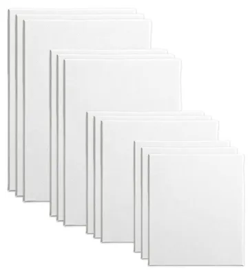 Productafbeelding van Solidchoice - Set van 12 Doeken voor Schilderen van 13 x 18 tot 28 x 35 cm