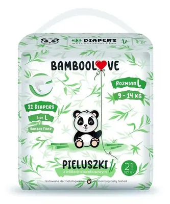 Produktbild von Wegwerfwindeln Bambus Größe. L 9-14 kg 21 Stück