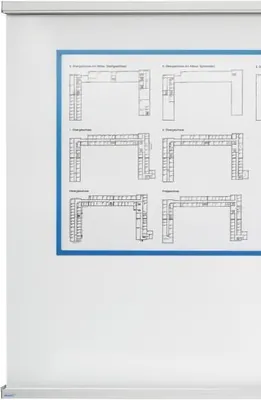 Produktbild von 2-Kanal Schiebetafelanlage BxH 3000x1605mm mit Whiteboard Rückwand