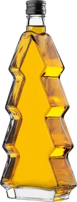 Immagine prodotto di Bottiglie di vetro KADAX a forma di albero di Natale, 500ml, 1 pezzo, bottiglie di Natale con tappo a vite, bottiglie di liquore per Natale, bottiglie di liquore vuote da riempire (nero)