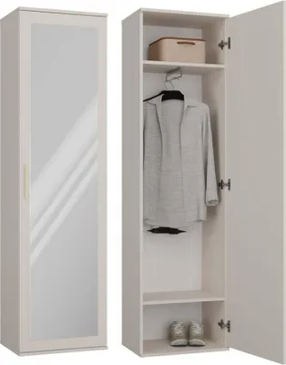 Immagine prodotto di BDW, Appendiabiti Duo con specchio, 180x50x35cm, funzionale, cashmere